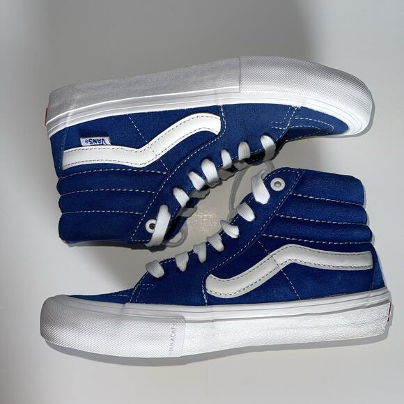 VANS Sk8-Hi Shoe Sneaker Royal Blue High Top Mens 5 Women’s 6.5 Skater EUC - Picture 4 of 8